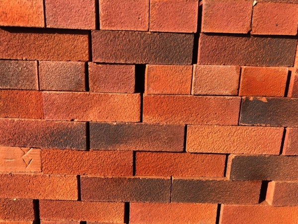 Audley Red new bricks mixed blend.  215mm x 100mm x 65mm.