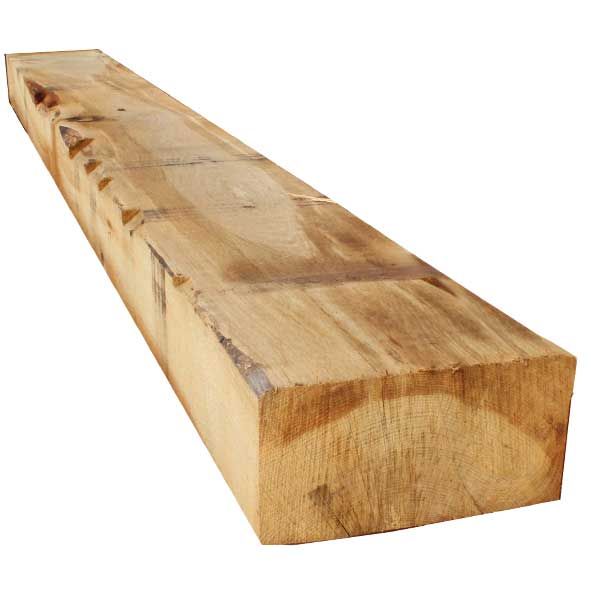 New Oak Sleeper Dimensions 2.4m x 200mm x 100mm Weight 45kg approximately. Oak sleepers are a popular choice for garden structures, planters, steps, furniture making and many more. New oak sleepers are great to work with as they're always a reliable width and thickness. Sleepers come in various lengths and thicknesses and are available in large quantities. When a greater depth or length is required sleepers can be screwed and fixed together. These sleepers make great rustic fire surrounds or simply used as a mantel above a log burner.