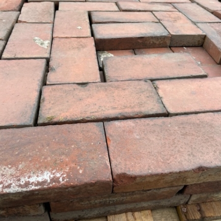 red smooth pavers