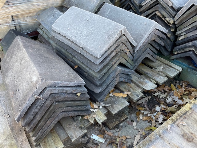 Collared Blue Ridge Tile Staffordshire Blue Butt up Ridge Tiles